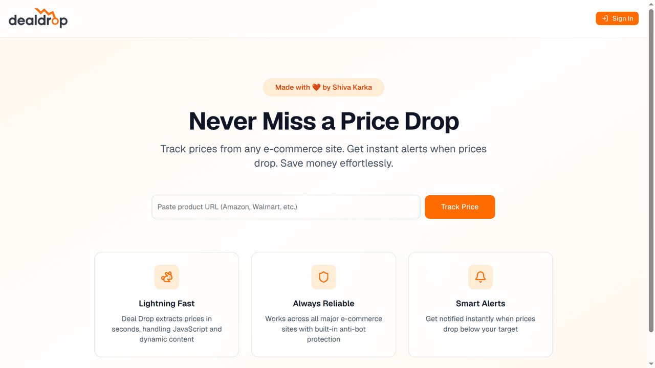 DealDrop — Smart Price Tracker